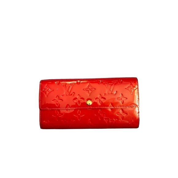 Louis Vuitton Wallet Women’s Red Vernis Complete Set | Louis Vuitton Sarah Auth - Picture 2 of 13